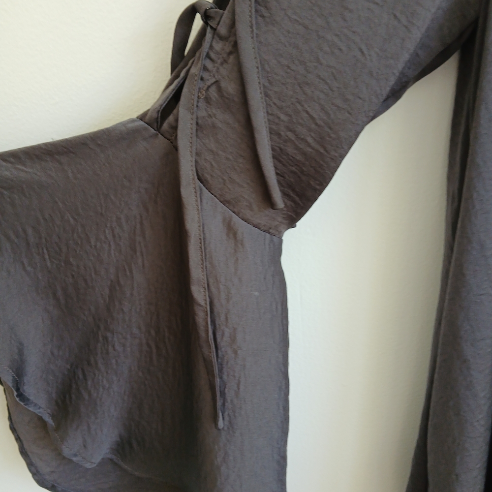 Listicle- Charcoal- Women's Slit-Tie Dress- Size Small- NWT - Picture 6 of 9